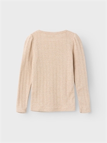 Name It Glimmer Hulmønster Bluse Ohusa Oxfort Tan